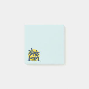 Surf sun and palm trees cool surf post-it notes