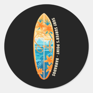 Surf Surfer’s Point Rdos Surfing Vacation  Classic Round Sticker