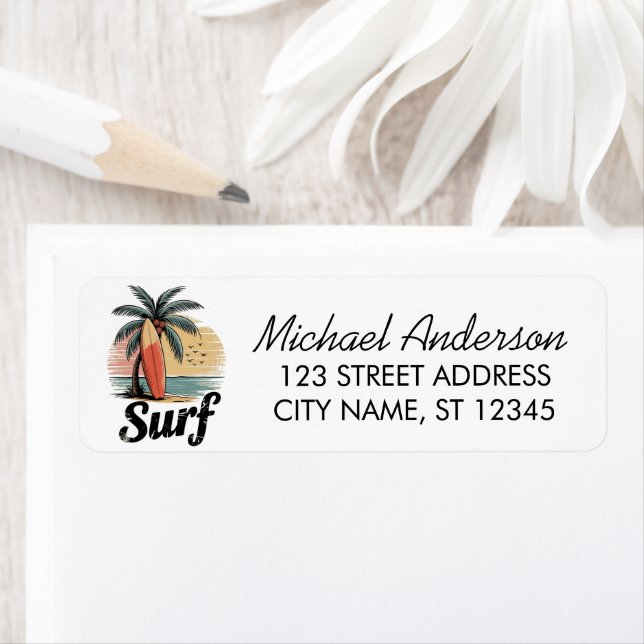 Surf Surfing Beach Surfboard Return Address   (En situation)