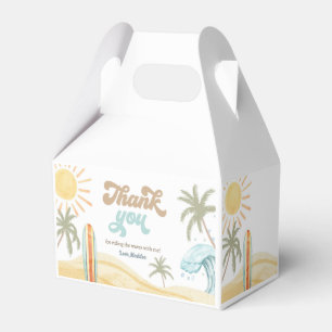 Surf Surfing Retro The Big One Boy Birthday Favour Favor Box