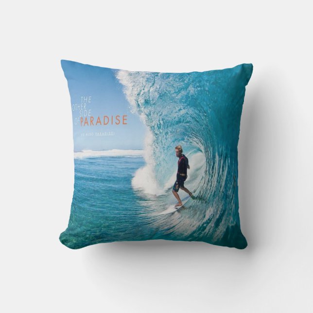 Surf Surfing Surfer Throw Pillow (Front)