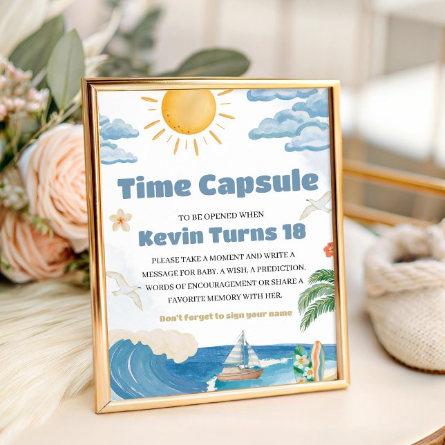 Surf The Big One Retro Time Capsule Sign (Creator Uploaded)