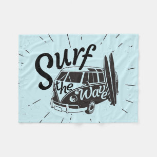 Surf The Wave Fleece Blanket