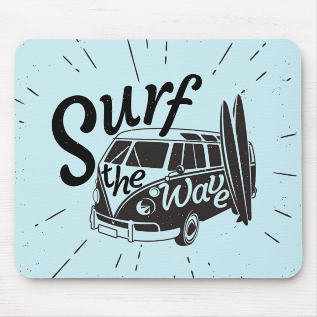 Surf The Wave Mouse Pad (Front)