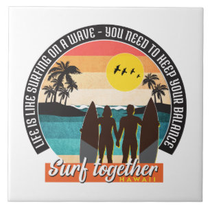 Surf together - Keep your balance Tile