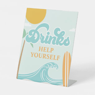 Surf Up BOISSONS panneau Plage Anniversaire Nourri