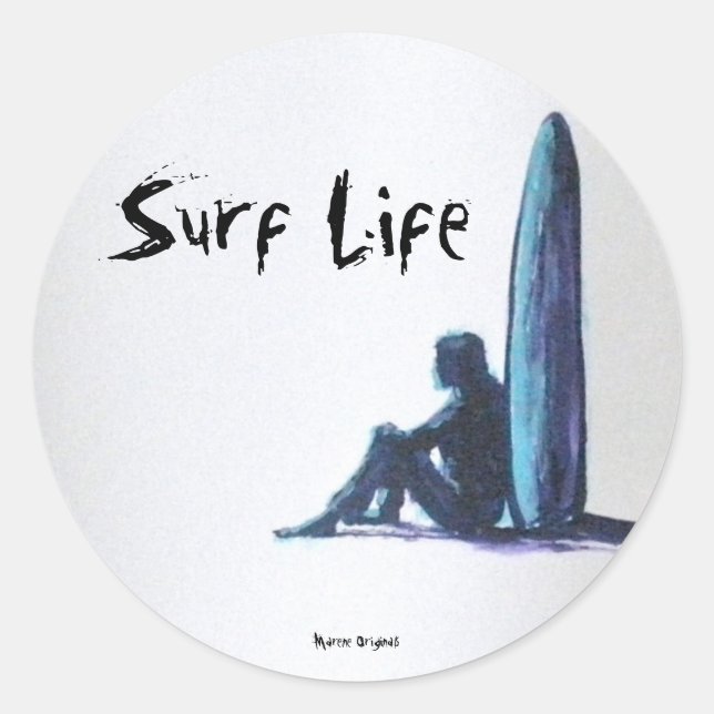 Surf Vie autocollants de Marene Originals ! (Devant)