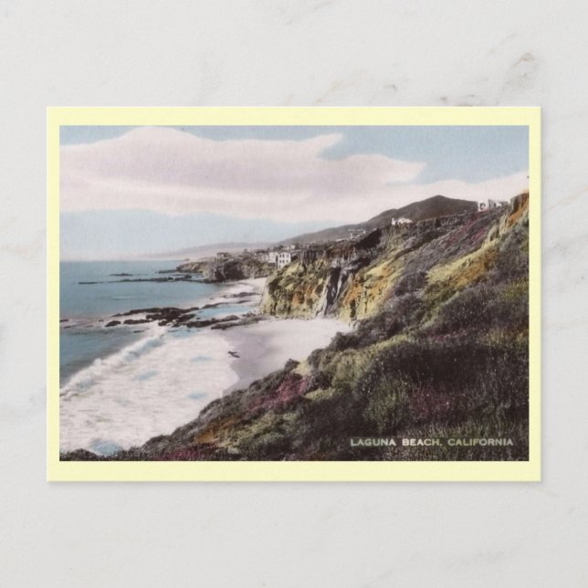 Surf View, Laguna Beach, California Vintage Postcard (Front)