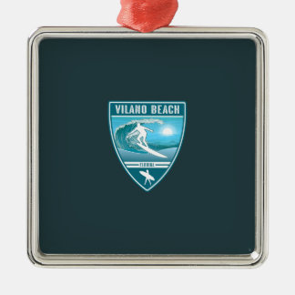Surf Vilano Beach Florida Metal Ornament