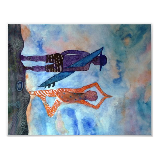 Surf violet Orange Yoga Photo (Devant)