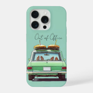 Surf Wagon Road Trip – Retro Beach Car iPhone 15 Pro Case