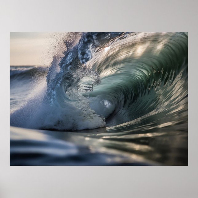 Surf Wave Ocean Poster (Front)