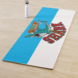 Surf with the shark yoga mat