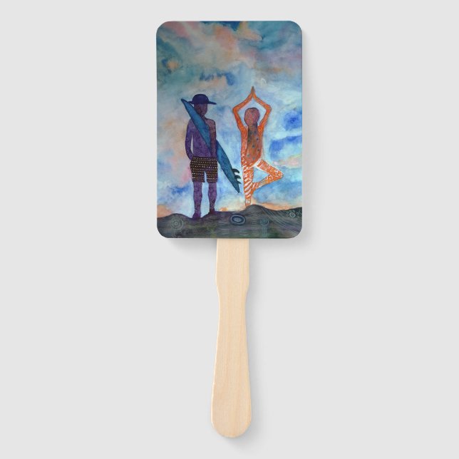 Surf Yoga Summer Hand Fans (Front)