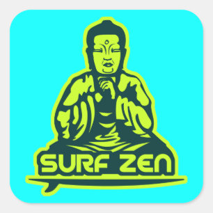 Surf Zen Square Sticker