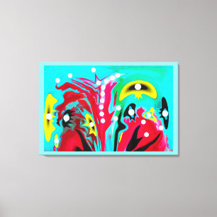 Surface of an alien moon abstract art canvas print