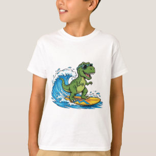 surfasaurus t shirt a surfing dinosaur