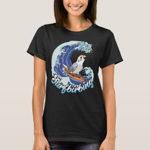 Surfbirbing Parrot I White Budgie Budgerigar T-Shirt
