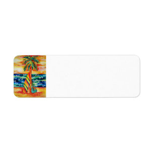 Surfboard and Guitar Return Label