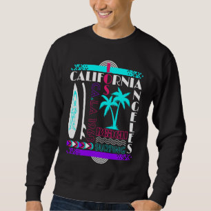 Surfboard Beach California Retro Surfing Windsurfi Sweatshirt