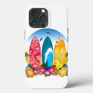 Surfboard Beach iPhone 13 Pro Case