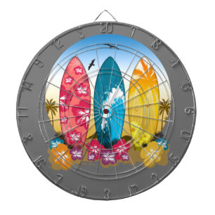 Surfboard Beach  Dartboard