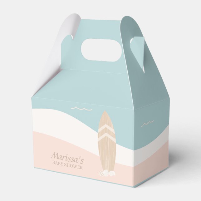 Surfboard Beach Favor Box (Front Side)