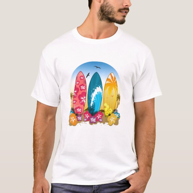 Surfboard Beach T-Shirt (Front)