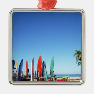 Surfboard Metal Ornament
