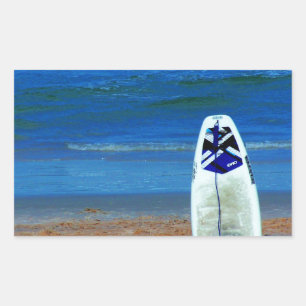 Surfboard On Beach Sticker