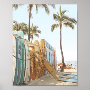 Surfboard Print Beach Wall Art Photo Coastal Print