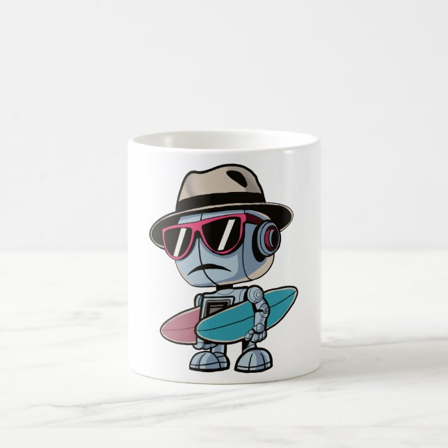 Surfboard robot coffee mug (Center)