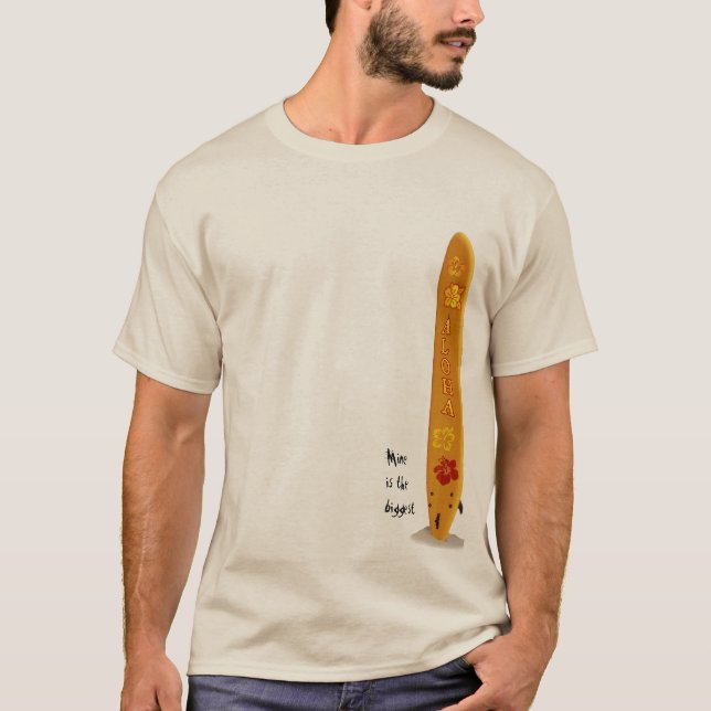 Surfboard with Aloha T-Shirt (Front)