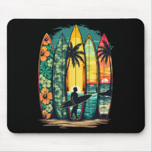 Surfboarder Hawaii Wave Surfing Lover Beach Surfer Mouse Pad