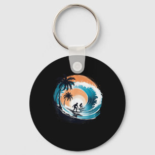 Surfboarder Hawaii Wave Surfing Surfboard Lover Be Keychain