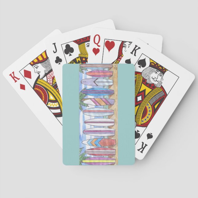 SURFBOARDS-1 playing cards (Back)