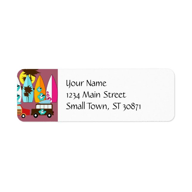 Surfboards Beach Bum Surfing Hippie Vans (Front)