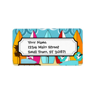 Surfboards Beach Bum Surfing Hippie Vans Label