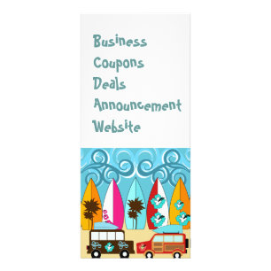 Surfboards Beach Bum Surfing Hippie Vans Rack Card
