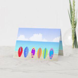 Surfboards Beach Greeting Card