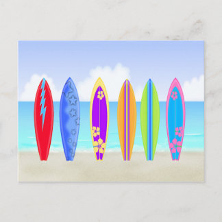Surfboards Beach Postcard