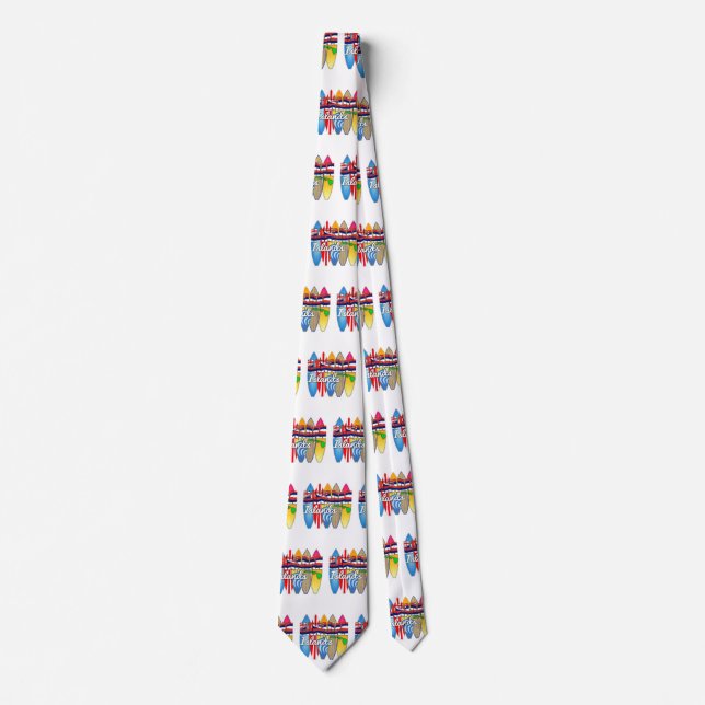Surfboards Hawaii Flag Tie (Front)