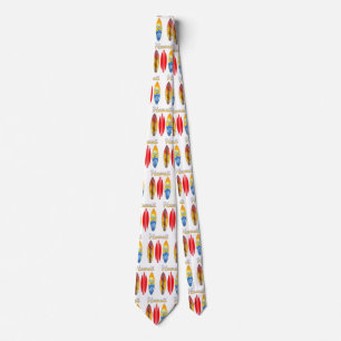 Surfboards Hawaii Islands Tie