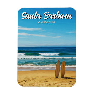 Surfboards in Santa Barbara California Magnet