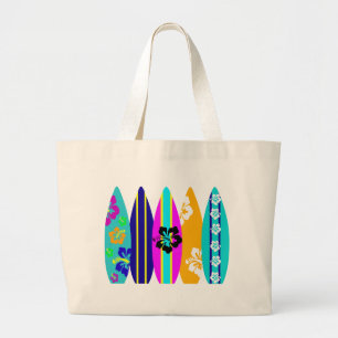 Surfboards Large Tote Bag