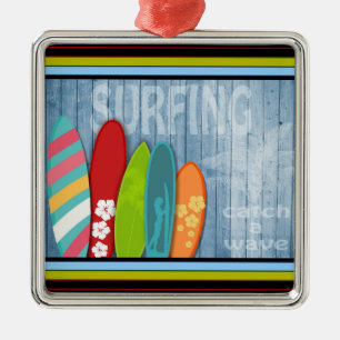 Surfboards Metal Ornament