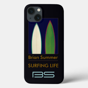 Surfboards personalized surf-themed iPhone 13 case