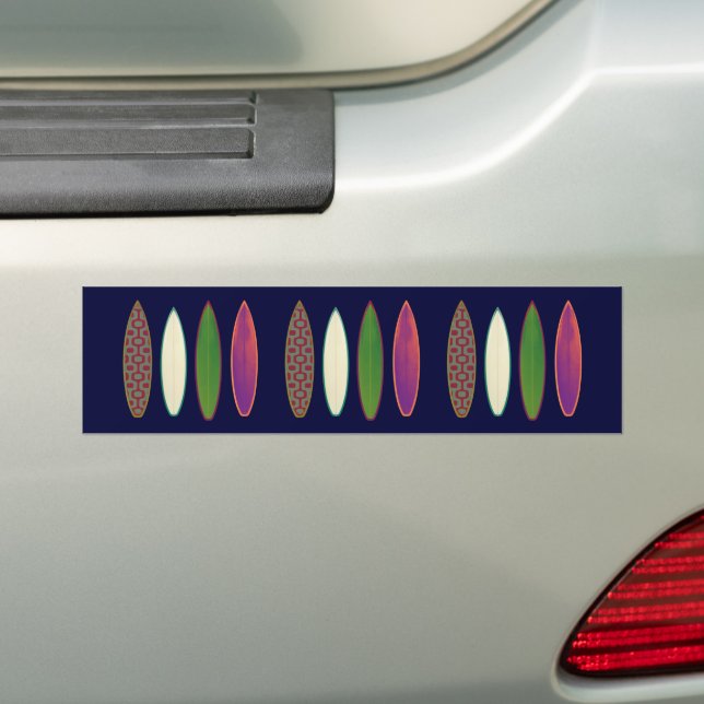 surfboards  ~ surfing / surf bumper sticker (On Car)