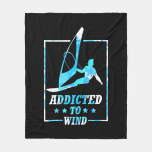 Surfer Addicted To Wind Fleece Blanket