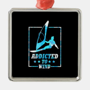 Surfer Addicted To Wind Metal Ornament